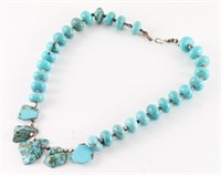 Heavy Turquoise Beaded Necklace