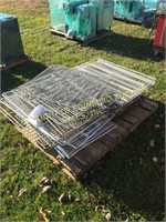 LOT OF METAL RACK SHELVES