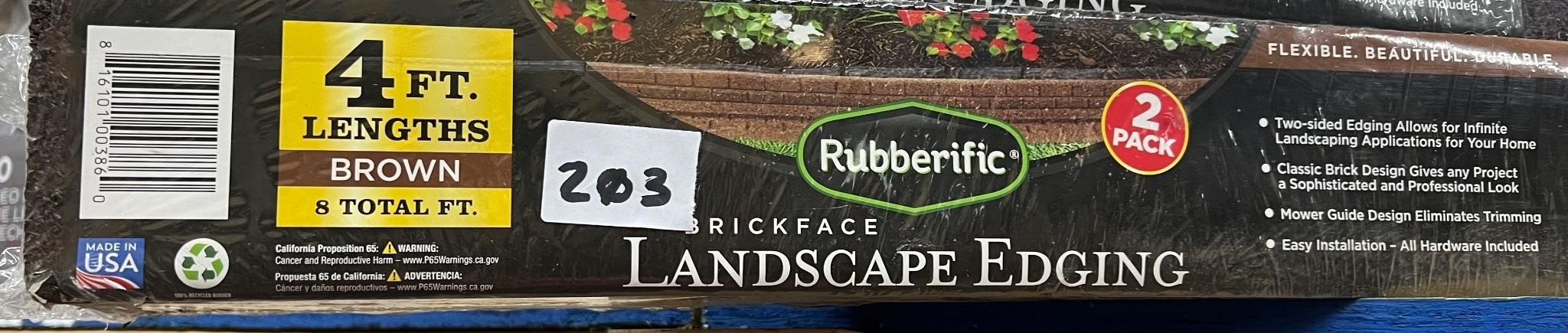 Rubberific BrickfaceLandscape Edging,2pk-8ft Total