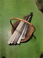 Basket w/ Wooden Sticks, Décor