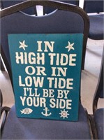 High tide or low tide sign