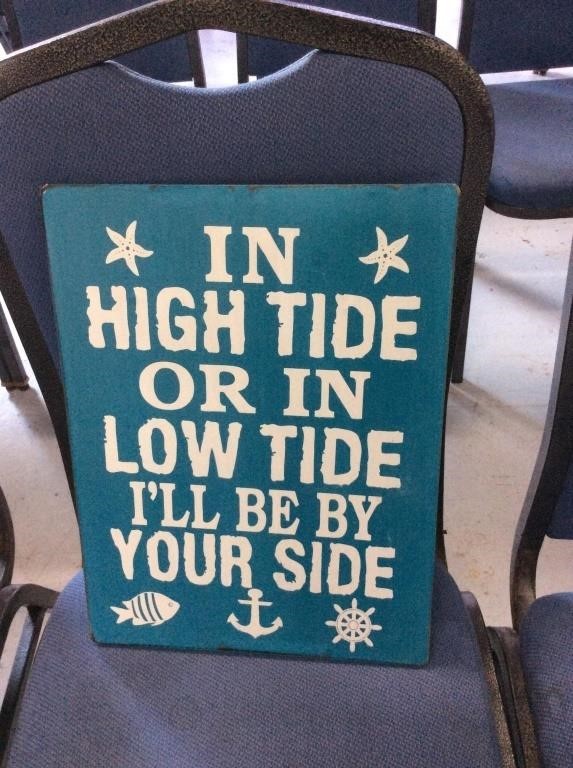 High tide or low tide sign