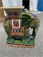 PORCELAIN ELEPHANT GARDEN SEAT