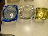 Tiffin glass ashtrays