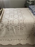 Vintage Embroidered Bedspread