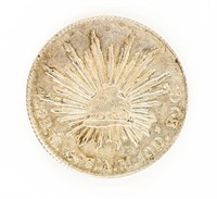 Coin 1893 8 Reales Mexico Libertad Silver Coin-CH