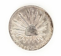 Coin 1862 8 Reales Mexico Libertad Silver Coin-XF