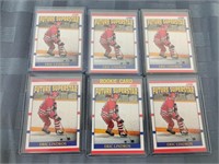 1990-91 Score Eric Lindros Rookie Cards x6