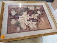 LARGE GOLD FRAME MAGNOLIA PICTURE