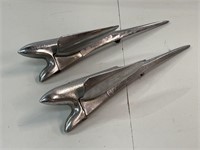 2 x Early Holden Hood Ornaments