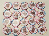 20 Indian Springs $5 Casino Chips