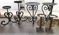 GROUP OF ASSORTED CANDLE STICK HOLDERS