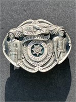 To Serve and Protect Solid Pewter Belt Buckle