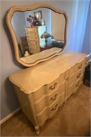 Bassett French Provincial Dresser & Mirror
