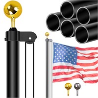 Flag Poles for Outside House Inground - 13 Gauge 2