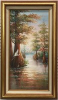 Signed W. Riley Oil On Canvas Landscape