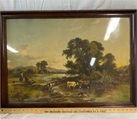 L299- Framed Picture of Cows 24x33