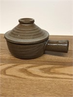 5" Pottery Dish/Steamer w/Lid