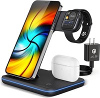 PriJen Wireless Charger, 3 in 1 Charger for