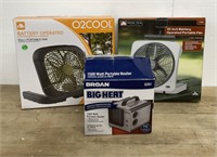 New in Package Fans And Heater