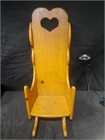 Antique Wood Doll Rocking Chair - 29.5"