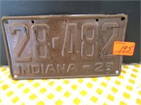 1929 IN License Plate
