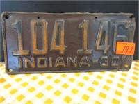 1930 IN License Plate