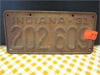 1931IN License Plate