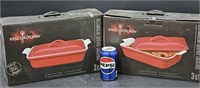 2 New Hell's Kitchen 3 Qt Covered Casserole Dishes