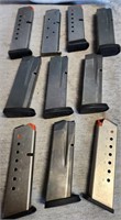 P - LOT OF 10, 45 CAL AMMO MAGS (F26)