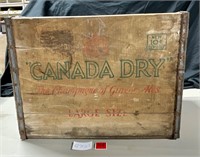 Fab Vtg Canada Dry Heavy Wood Box Lined