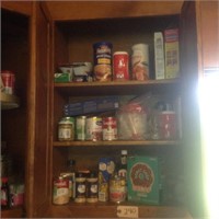 contents of cabinet  food