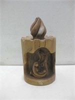 6" Carved Religious Wood Art