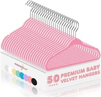 HOUSE DAY Velvet Baby Hangers 50 Pack, Premium Chi
