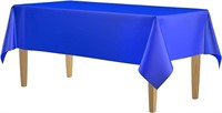 (2 pack) Premium Blue Plastic Tablecloth - 54 x 10