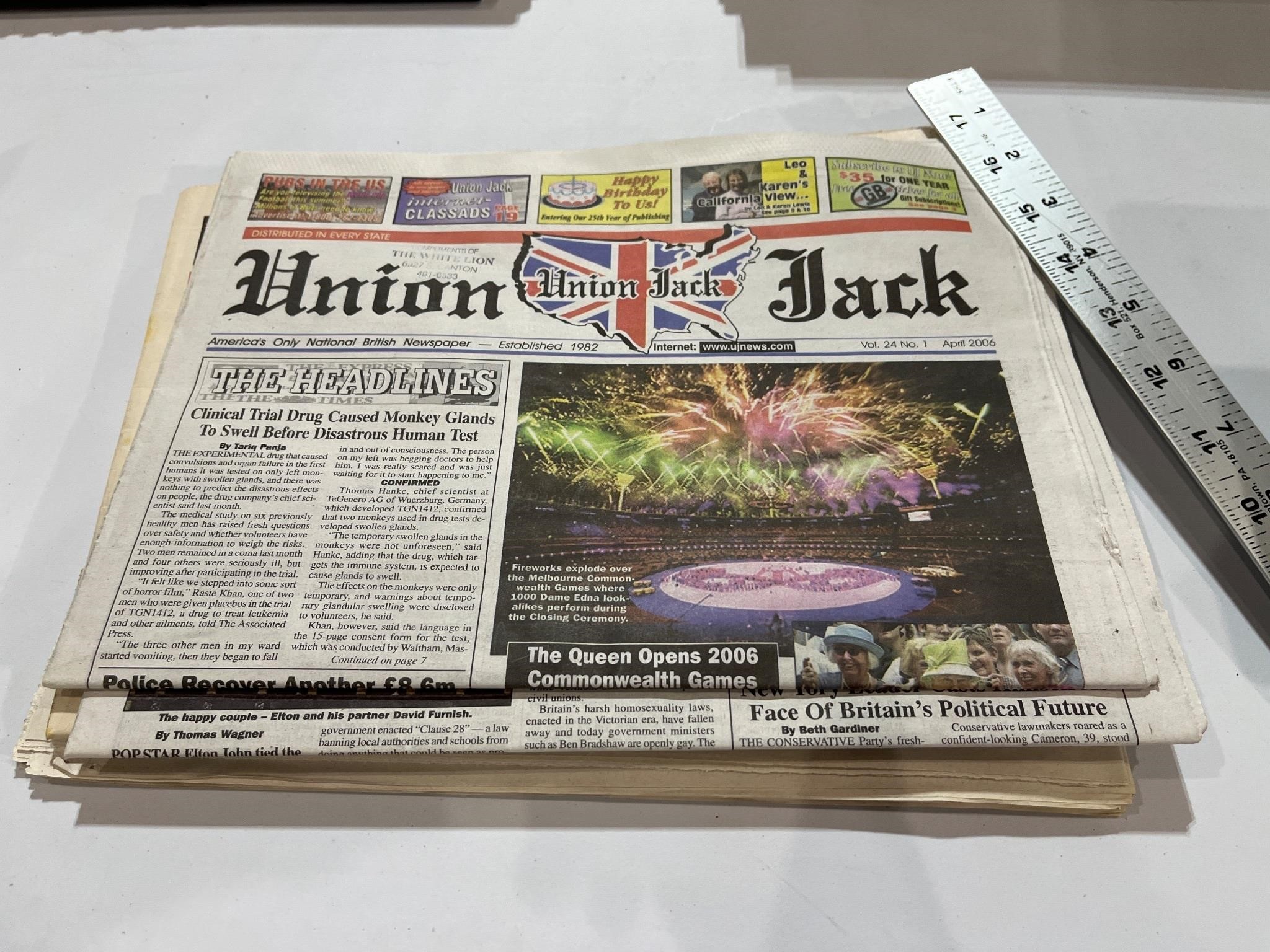 British Newspapers Union Jack, etc.