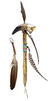 Antique Navajo Buffalo Horn Rattle