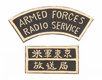 WWII OCCUPATION ARMED FORCES RADIO SERVICE PATCHES