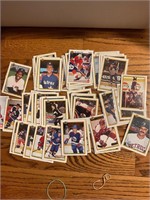 Vintage hockey cards in sleeves