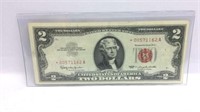 1963 Red Seal Star Note Two Dollar Bill