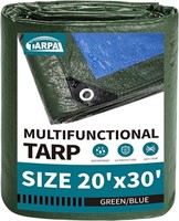 20x30 Green Tarp Waterproof Multipurpose Protectiv