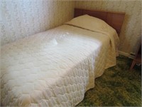 2 SINGLE BEDS-1 NIGHT STAND-DRESSER W/MIRROR