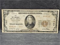 1929 $ 20 Dollar Currency TRENTON NJ