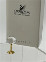Retired Swarovski Crystal Wine Glass