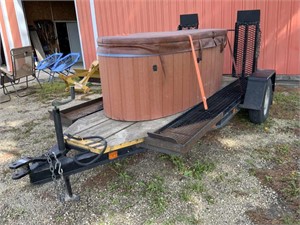 Utility trailer w/ramps - HOT TUB NOT INCLUDED