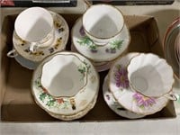 8 Assorted Teacups And Saucers