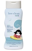 Live Clean Kids Body & Hair Wash, Tropical, 350 mL