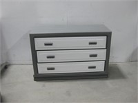 Grey & White Painted Wood Dresser See Info