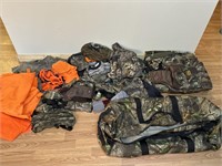 Camouflage clothing, and duffel bag
