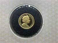 2001 Isle of Man 1/25 ounce gold cat